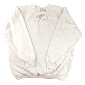 Womens White Sweatshirt Lindsey Blake Wardrobe Staple Size Large NWT JH1444